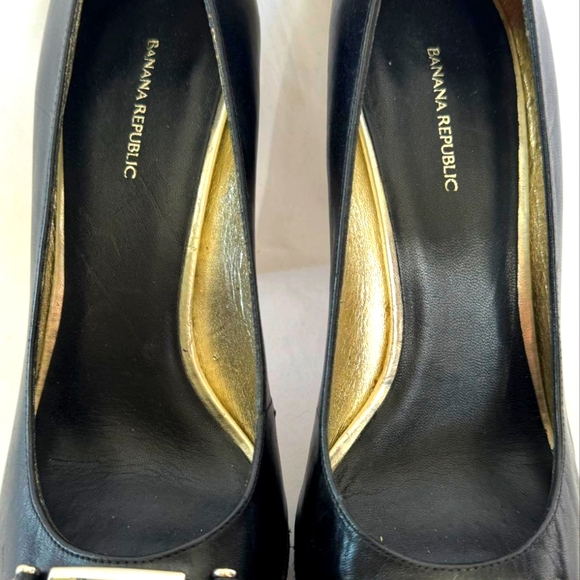 BANANA REPUBLIC Leather Work Platforms 4" Heel .5" Platform US9½ - Picture 7 of 8